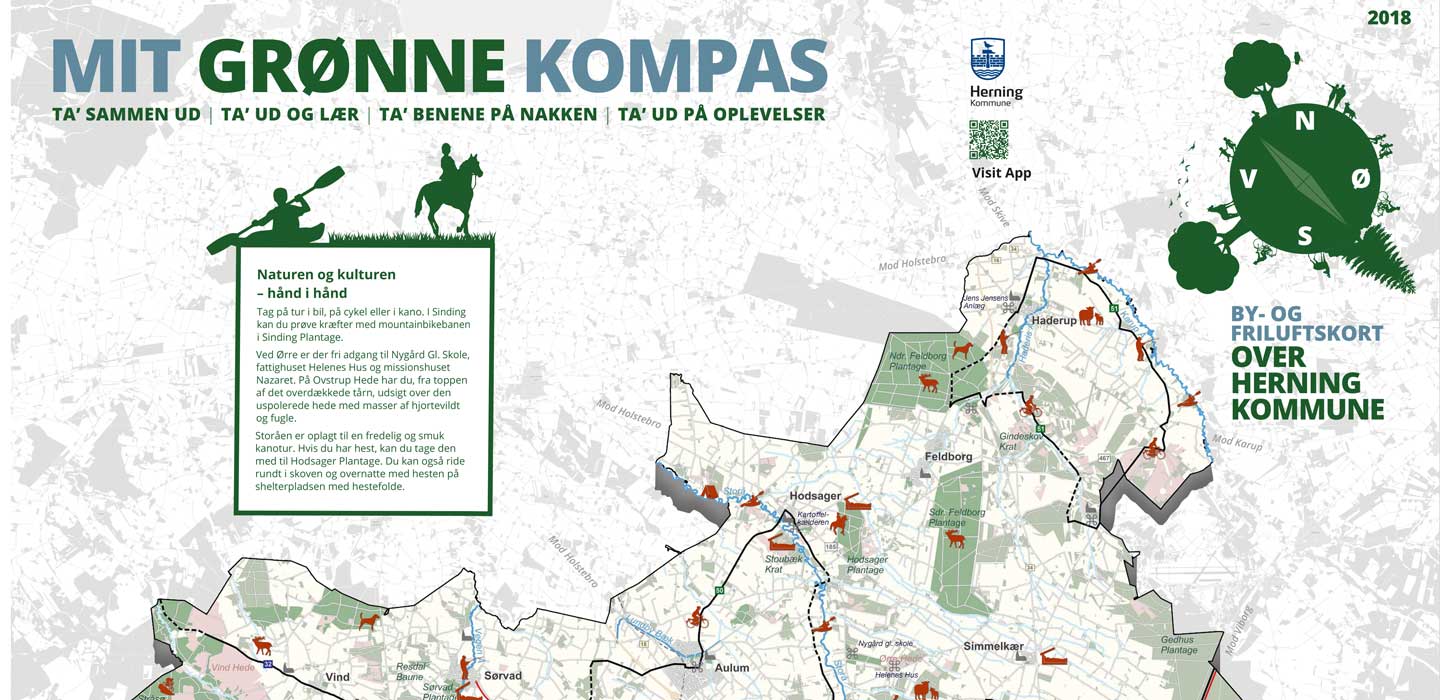 City- and outdoor map Herning 