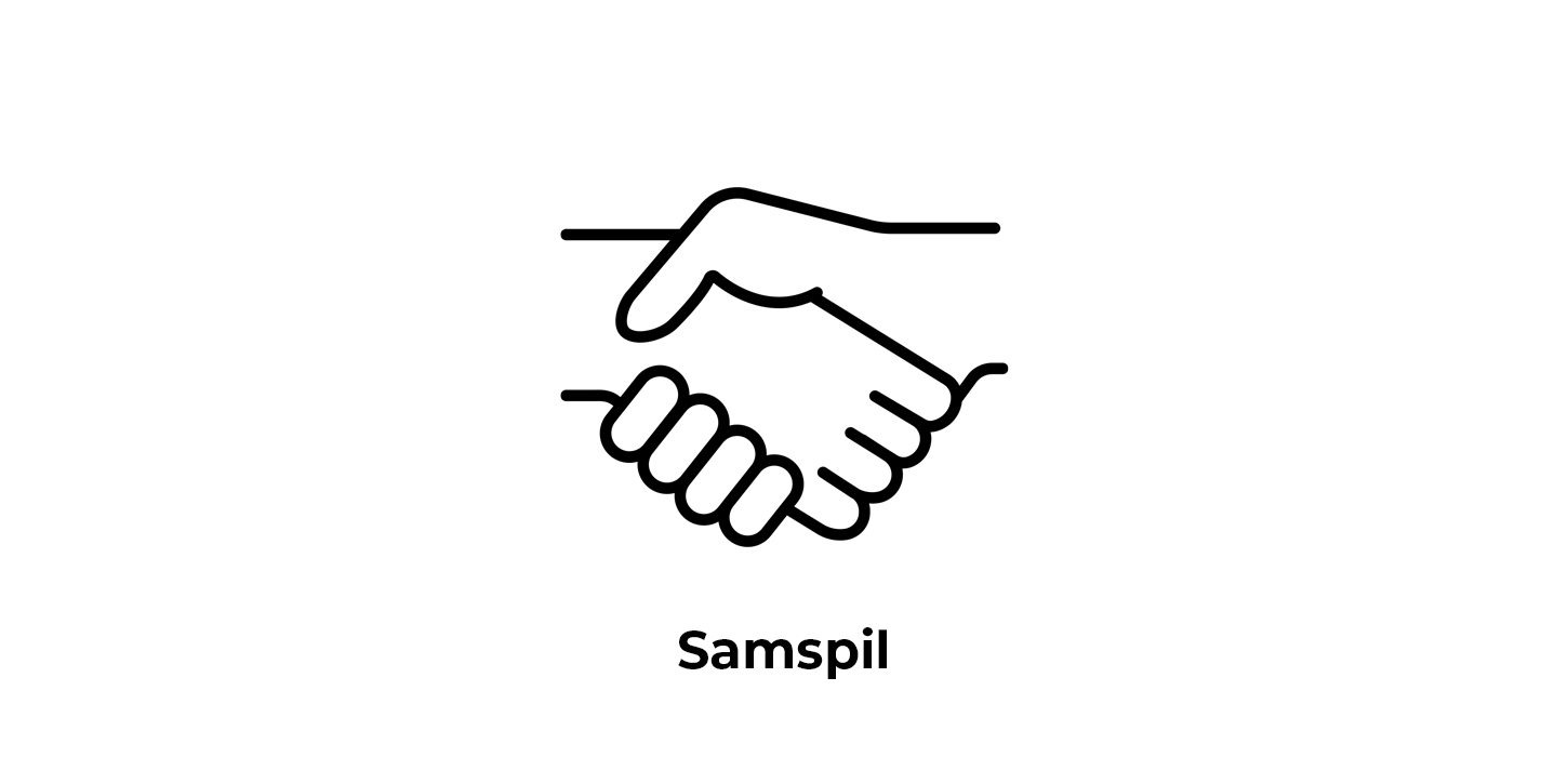 Ikon - samspil - sort hvid