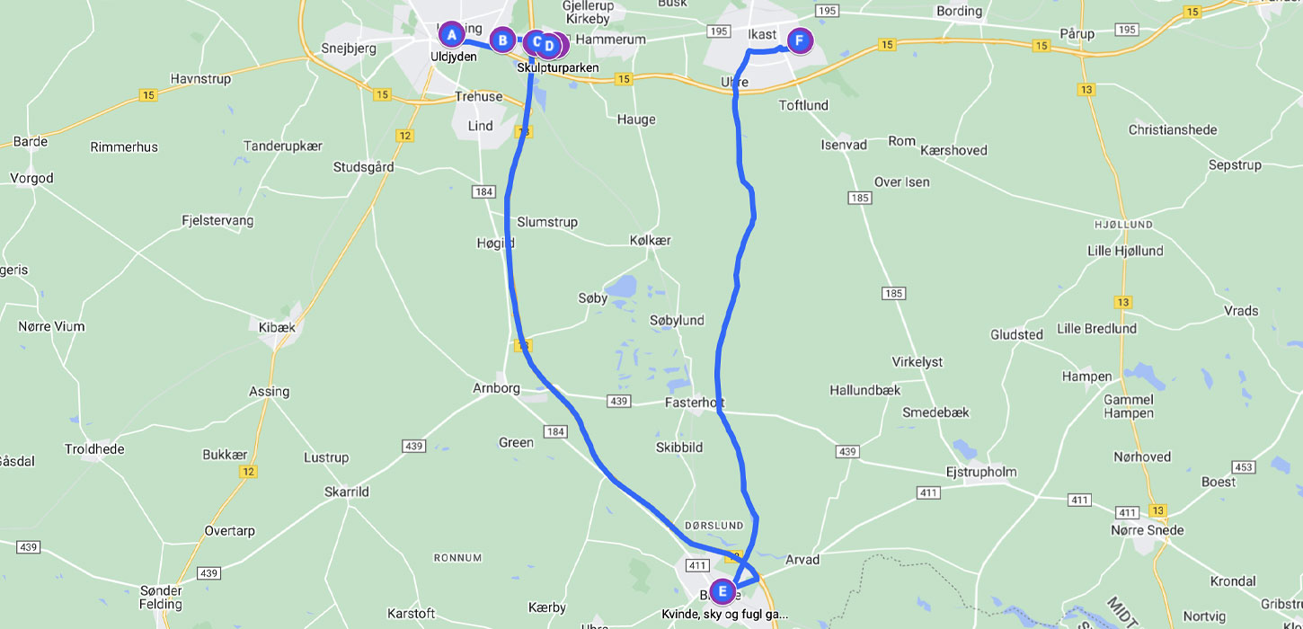 de første værker rute